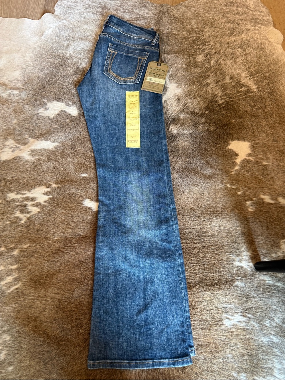 Stetson women’s no 816 classic Bootcut Jeans in Medium Blue Denim